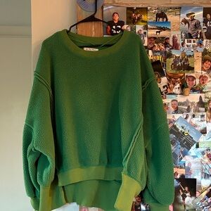 Free People fleece sweatshirt.